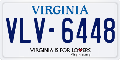 VA license plate VLV6448