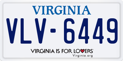 VA license plate VLV6449