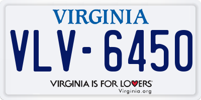 VA license plate VLV6450