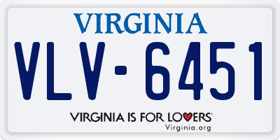 VA license plate VLV6451