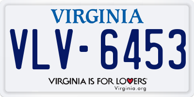 VA license plate VLV6453