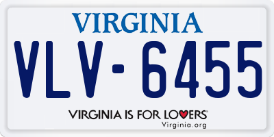 VA license plate VLV6455