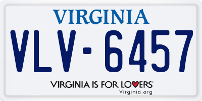 VA license plate VLV6457