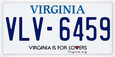 VA license plate VLV6459