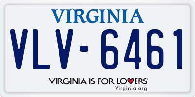 VA license plate VLV6461