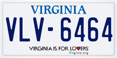 VA license plate VLV6464