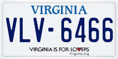 VA license plate VLV6466