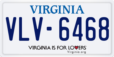 VA license plate VLV6468