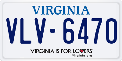 VA license plate VLV6470