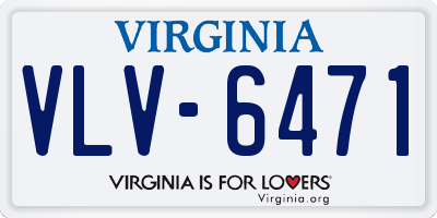 VA license plate VLV6471