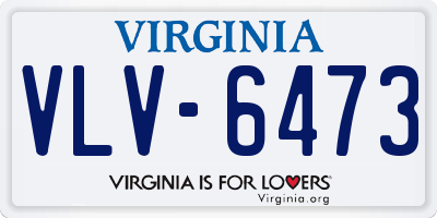 VA license plate VLV6473