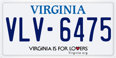 VA license plate VLV6475