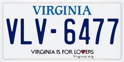 VA license plate VLV6477