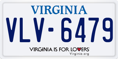 VA license plate VLV6479