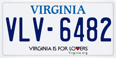 VA license plate VLV6482