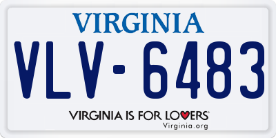 VA license plate VLV6483