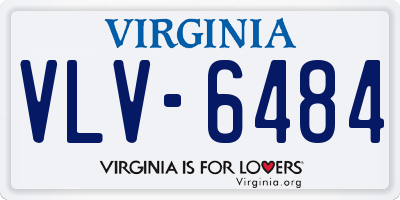 VA license plate VLV6484