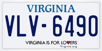 VA license plate VLV6490