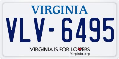 VA license plate VLV6495