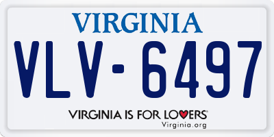 VA license plate VLV6497