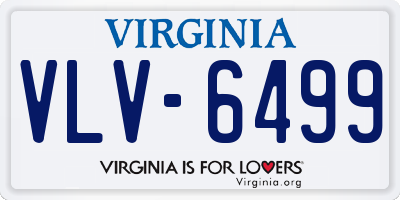 VA license plate VLV6499