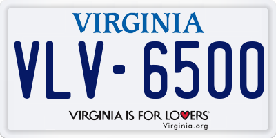 VA license plate VLV6500