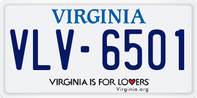 VA license plate VLV6501