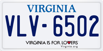 VA license plate VLV6502