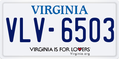 VA license plate VLV6503