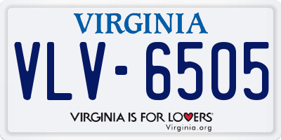 VA license plate VLV6505