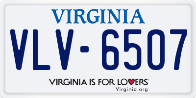 VA license plate VLV6507