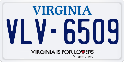 VA license plate VLV6509