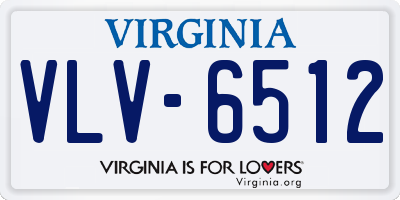 VA license plate VLV6512