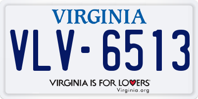 VA license plate VLV6513