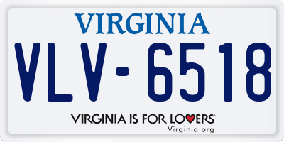 VA license plate VLV6518