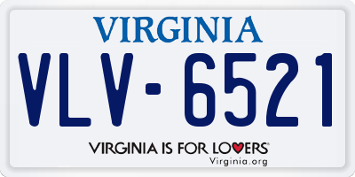 VA license plate VLV6521