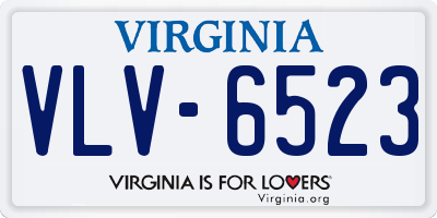 VA license plate VLV6523