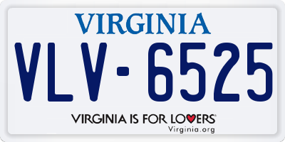 VA license plate VLV6525