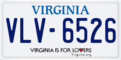 VA license plate VLV6526