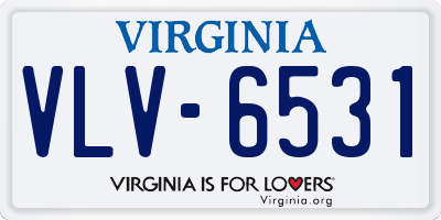 VA license plate VLV6531