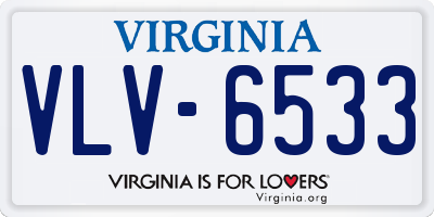 VA license plate VLV6533