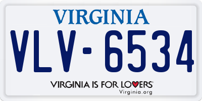 VA license plate VLV6534