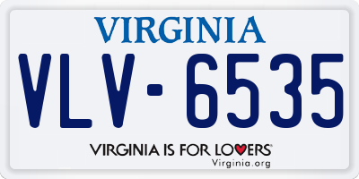 VA license plate VLV6535