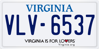 VA license plate VLV6537