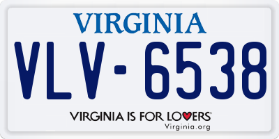 VA license plate VLV6538