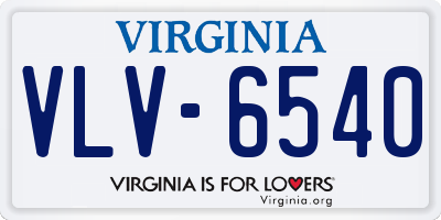 VA license plate VLV6540