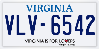 VA license plate VLV6542