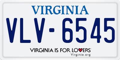 VA license plate VLV6545