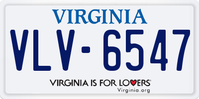 VA license plate VLV6547