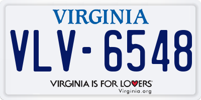 VA license plate VLV6548